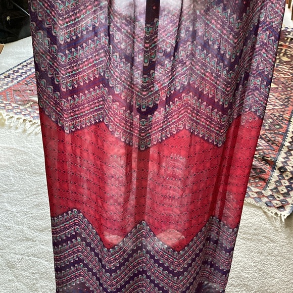 Flowy sheer lined maxi boho dress - Picture 7 of 8